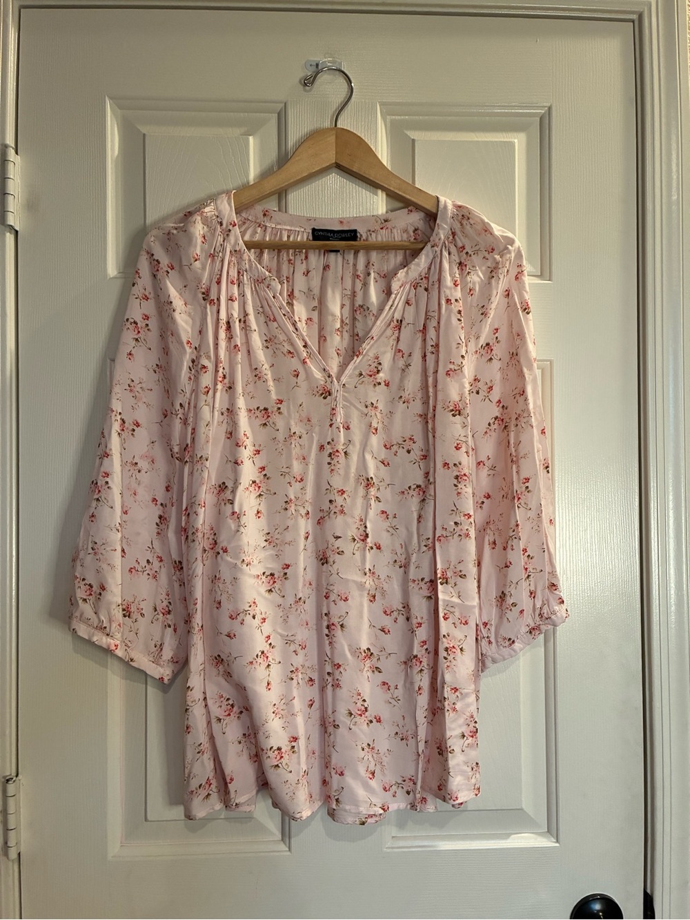 Cynthia Rowley Pink Floral Tunic Top
